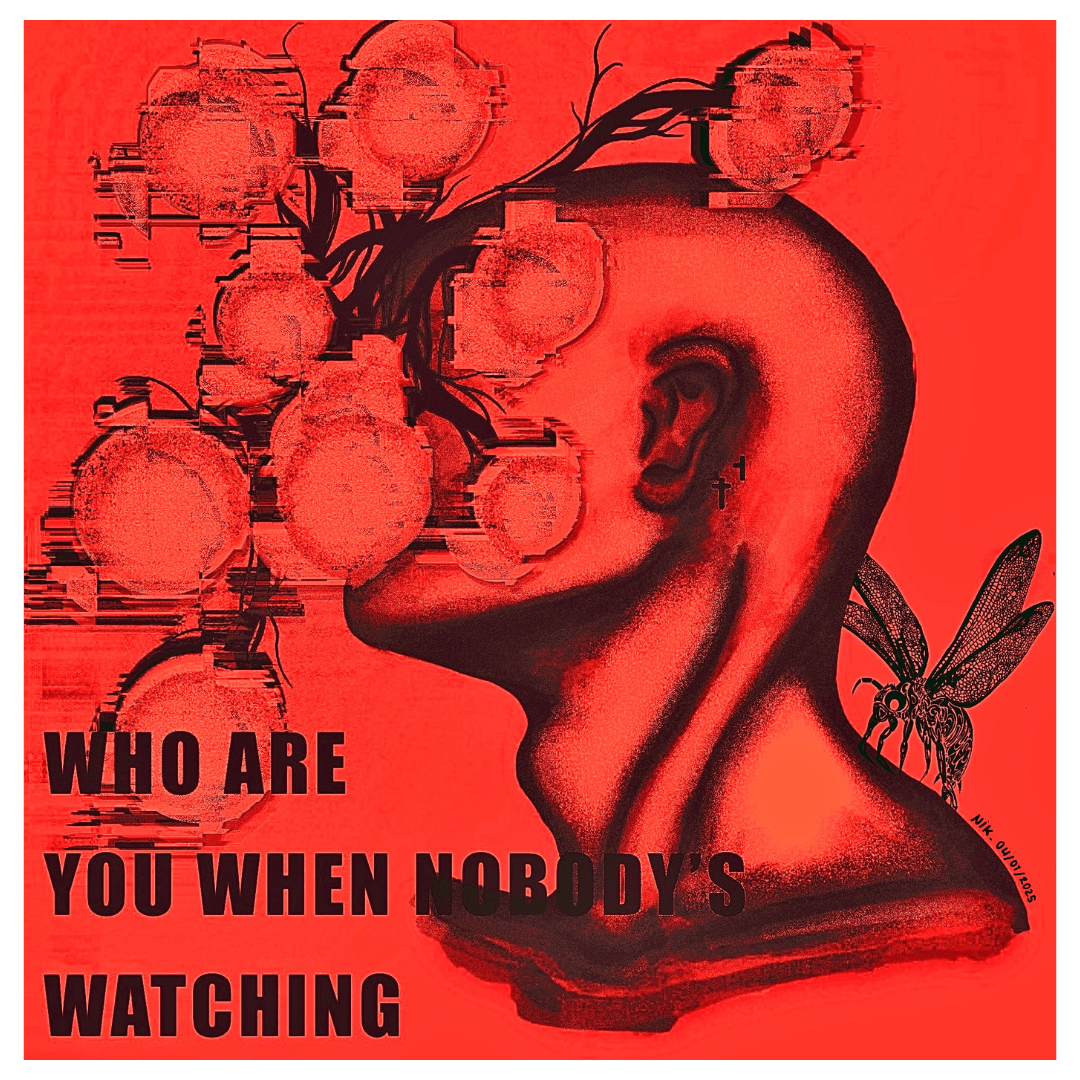 "who are you when nobody's listening" print