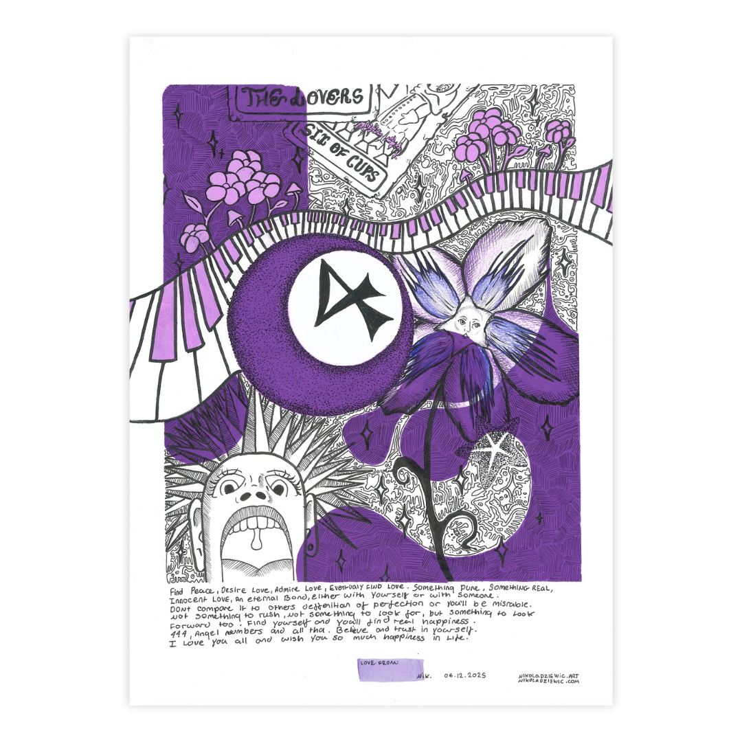 SIX OF CUPS (444) Print - find Peace