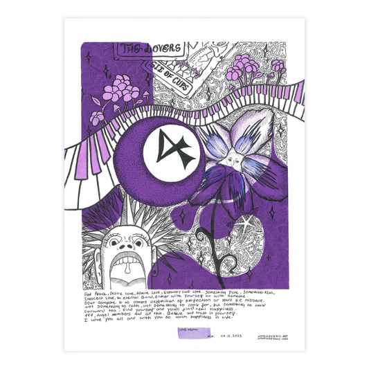 SIX OF CUPS (444) Print - find Peace