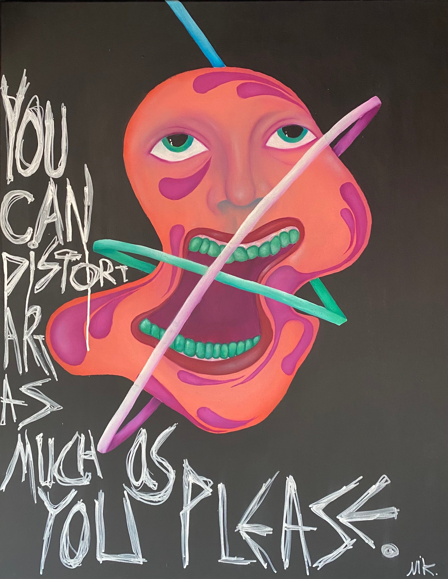 "you can distort art as much as you please"